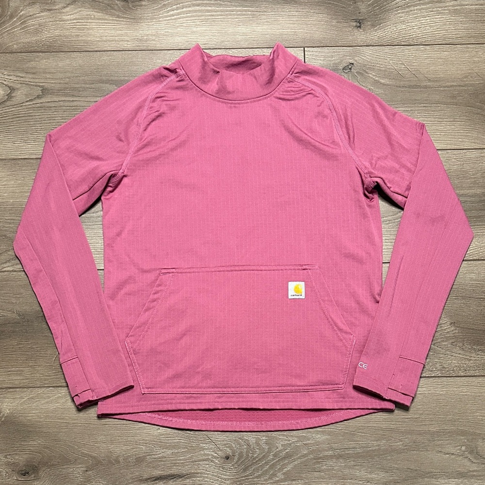 Carhartt Force‎ Relaxed Fit Ling Sleeve Thumbhole Pullover Pink Size Small